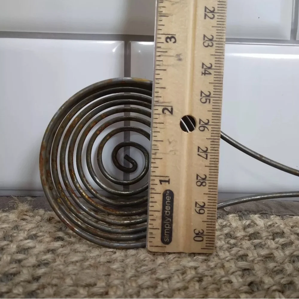 Vintage 1940's Coiled Wire Beehive Egg Separator & Whisk - Aged Metal Patina